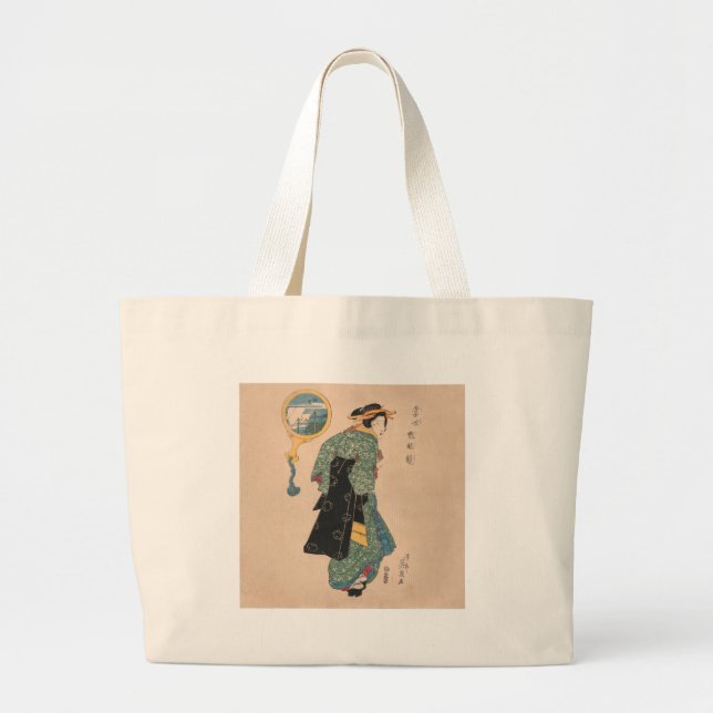 Bolsa Tote Grande Kimono Mulher Cortesã Trabalho de arte (Frente)