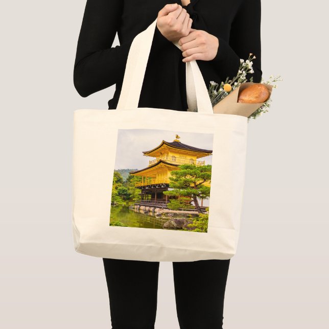 Bolsa Tote Grande Kinkaku-ji, pavilhão de ouros, Quioto (Frente (produto))