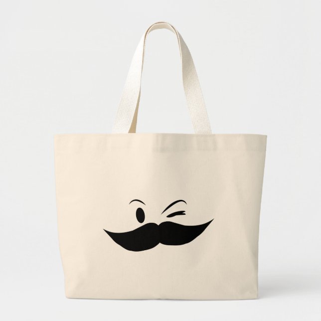 Bolsa Tote Grande Kinky Mustache (Frente)