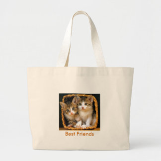 Bolsa Tote Grande kittens2, melhores amigos