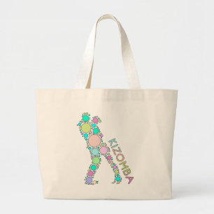 Bolsa Tote Grande Kizomba pontilhou dançarinos - presentes