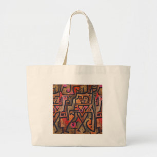 Bolsa Tote Grande Klee Abstrato Forest Expressionista Arte Moderna