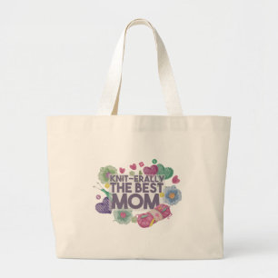 Bolsa Tote Grande Knit Realmente a Melhor Mãe