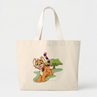 Bolsa Tote Grande Kougra alaranjado aventuroso na ilha do mistério