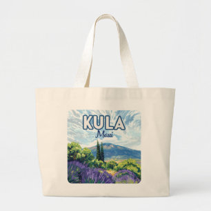 Bolsa Tote Grande Kula Maui Haleakala Hawaii - Lavanda Retro