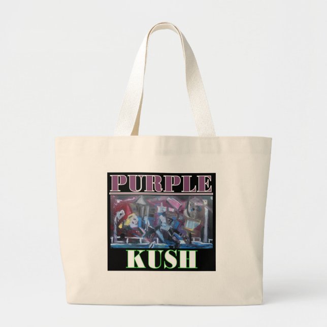 BOLSA TOTE GRANDE KUSH ROXO (Frente)