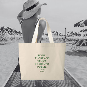 Bolsa Tote Grande La Dolce Vita 5 Destinos de Viagem italianos