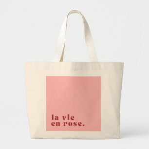 Bolsa Tote Grande La vie en rosa French Cote