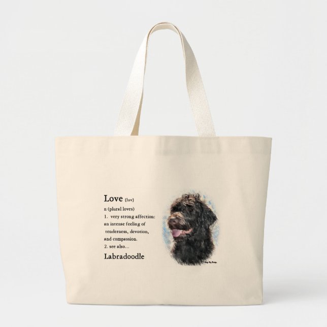 Bolsa Tote Grande Labradoodle Gifts (Frente)