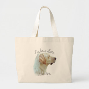 Bolsa Tote Grande Labrador Retriever (amarelo) Mãe 2