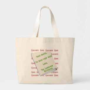 Bolsa Tote Grande Labrador Retriever Naughn ou Nice