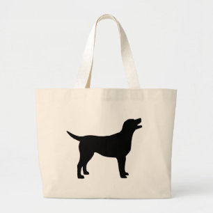Bolsa Tote Grande Labrador retriever (no preto)