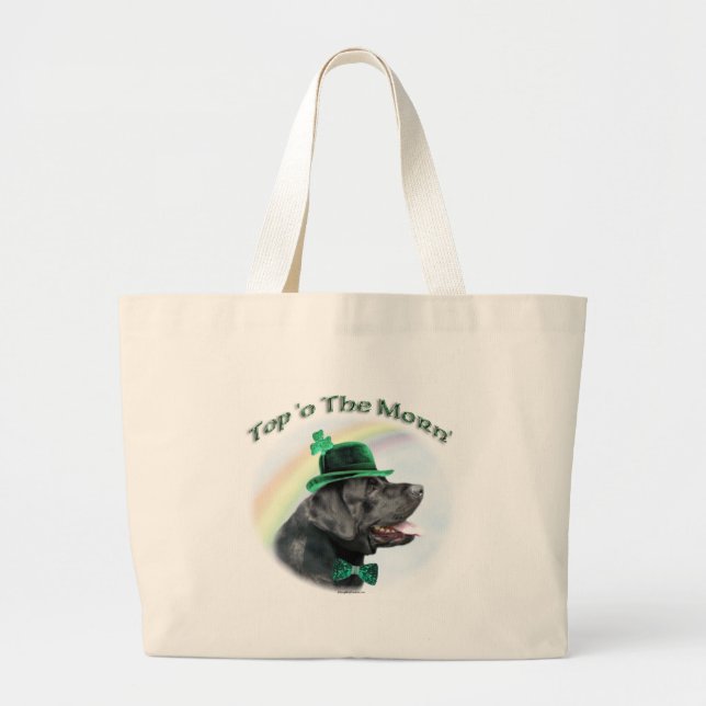 Bolsa Tote Grande Labrador Retriever Topo da Manhã (Frente)