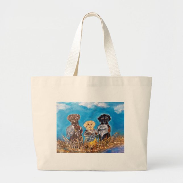 BOLSA TOTE GRANDE LABRADORES RETRIEVERS (Frente)
