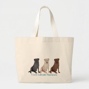 Bolsa Tote Grande Labradores Retrievers - 3 Cores para Amar