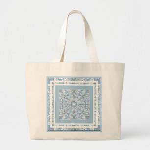 Bolsa Tote Grande Lace cerâmico Azul claro