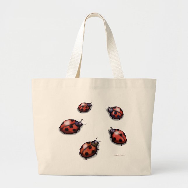 Bolsa Tote Grande Ladybugs (Frente)