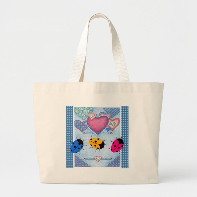 BOLSA TOTE GRANDE LADYBUGS (Frente)