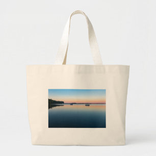 Bolsa Tote Grande lago champlain sunrise na baía de santos albans