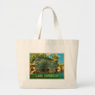 Bolsa Tote Grande Lago Superior Pictures Rocks
