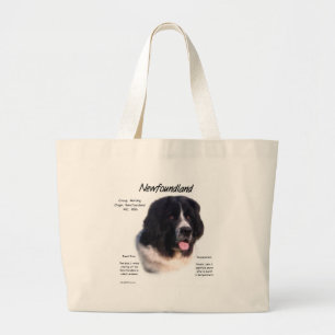 Bolsa Tote Grande Landseer, História da Terra Nova; Eu adoro Novos