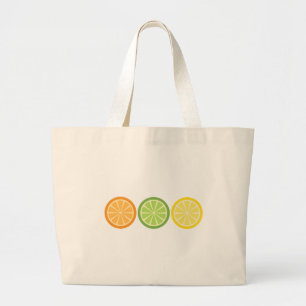 Bolsa Tote Grande Laranja-Limão-limão