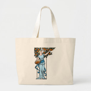Bolsa Tote Grande Laranja Maiden - Grande Saco de Tote