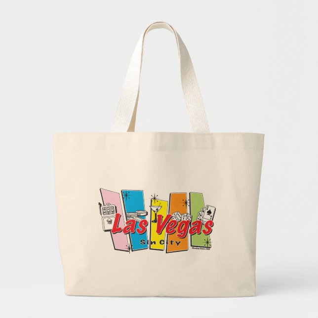 Bolsa Tote Grande Las-Vegas-Pecado-Cidade (Frente)