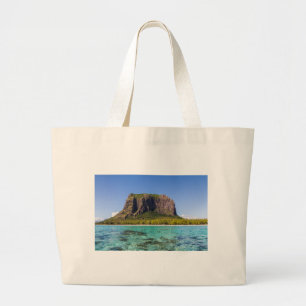 Bolsa Tote Grande Le Morne Brabant Maurícia com panorâmica maríti