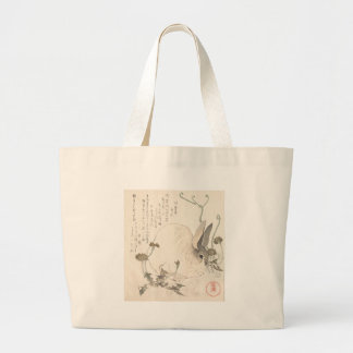 Bolsa Tote Grande Lebre e dente-de-leão, Kubo Shunman, arte japonesa