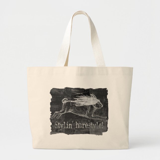 Bolsa Tote Grande Lebre selvagem da lebre (Frente)