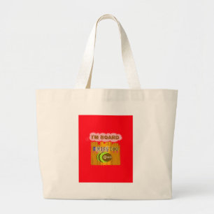Bolsa Tote Grande Legal Romântico Engraçado Eu sinto sua falta Estou
