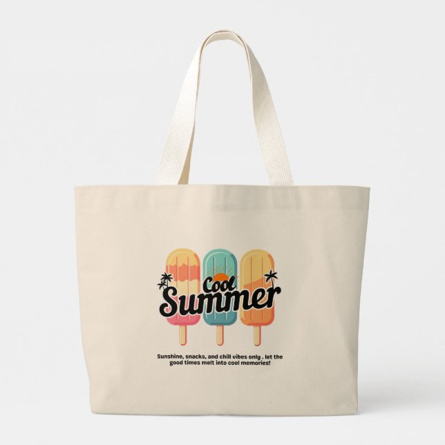 Bolsa Tote Grande Legal Verão Arco-Íris Tote Bag (Verso)