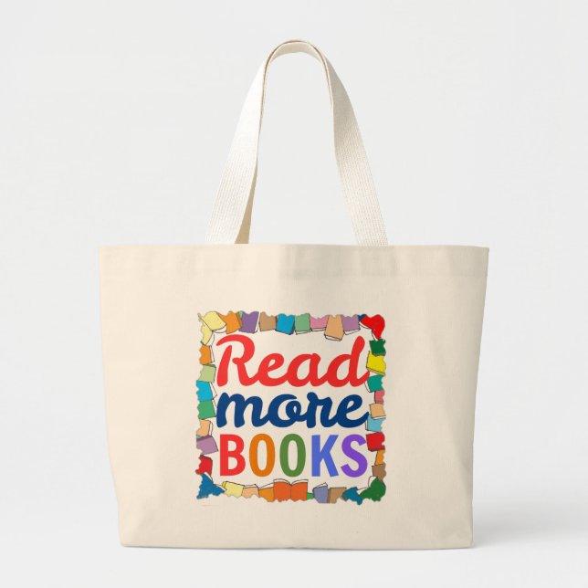 Bolsa Tote Grande Leia Mais Livros (Frente)