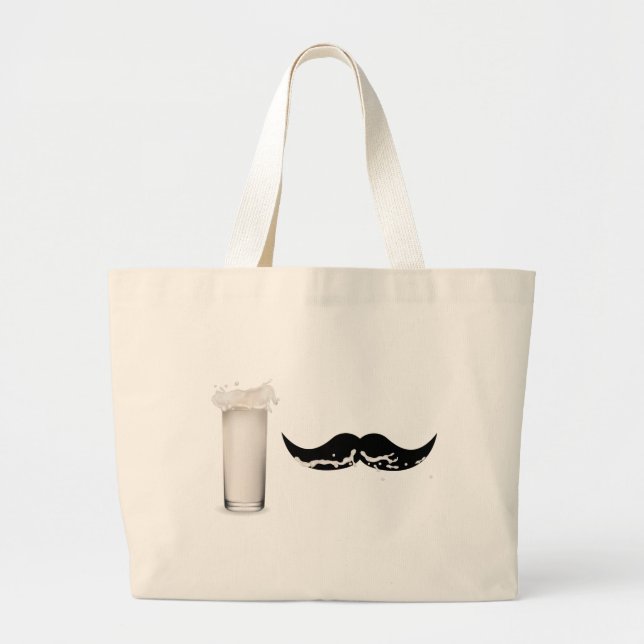Bolsa Tote Grande Leite bigode (Frente)