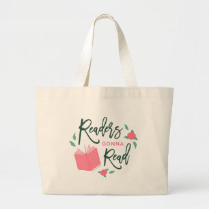 Bolsa Tote Grande Leitores florais Bookish que vão ler