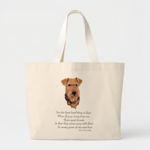 Bolsa Tote Grande Lembrança do Airedale, Welsh, Lakeland Terrier