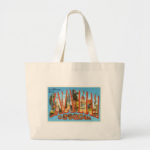 Bolsa Tote Grande Lembrança velha das viagens vintage de Geórgia G
