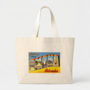 Bolsa Tote Grande Lembrança velha das viagens vintage do NE de Omaha