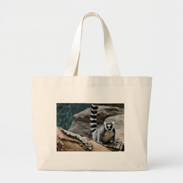Bolsa Tote Grande Lemur atado anel (Frente)
