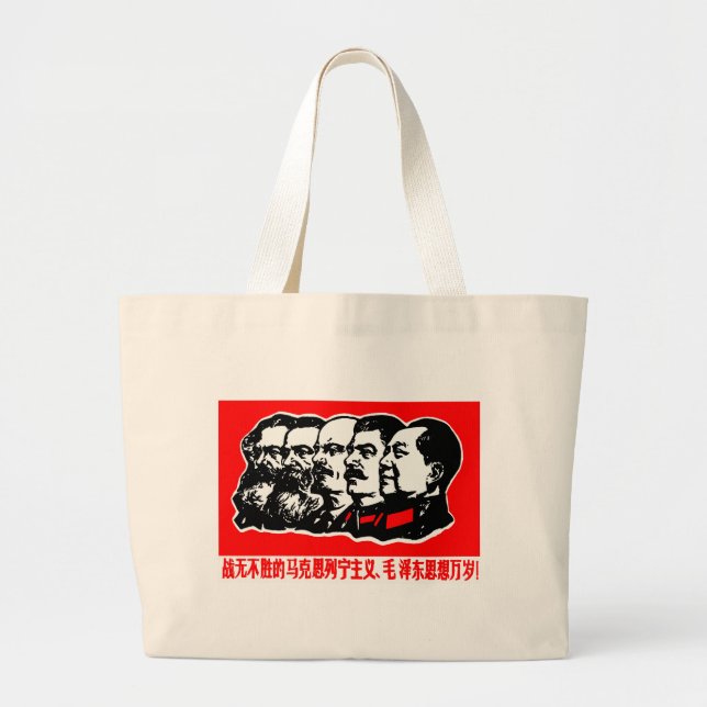 Bolsa Tote Grande Lenin Marx Mao Zedong (Frente)