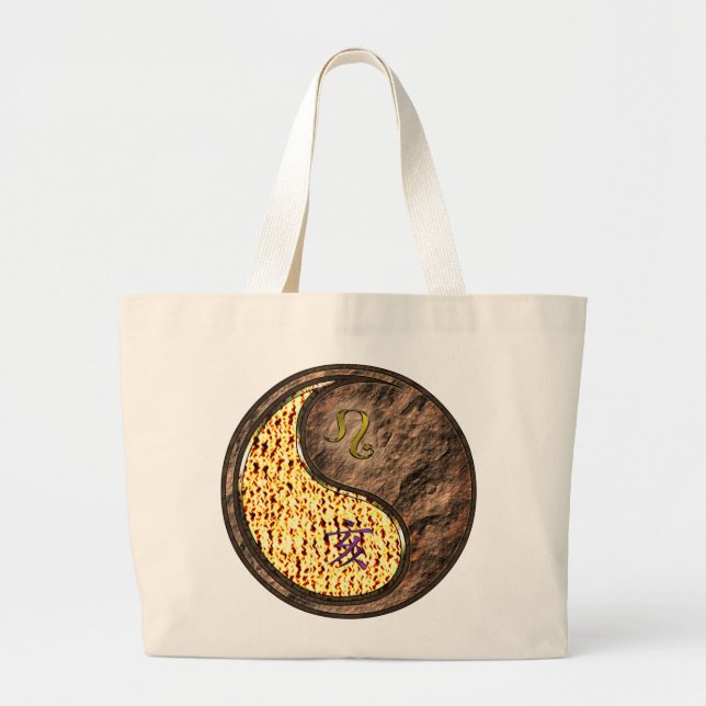 Bolsa Tote Grande Leo & Earth Boar (Frente)