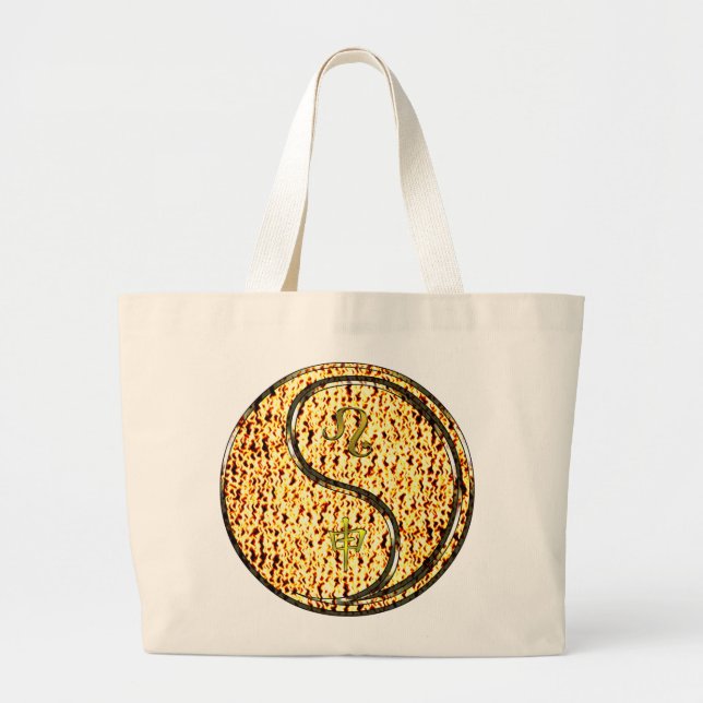 Bolsa Tote Grande Leo & Fire Monkey (Frente)