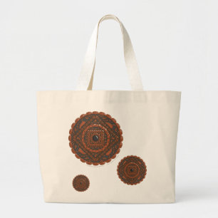 Bolsa Tote Grande Leo Mandala Tote Bag