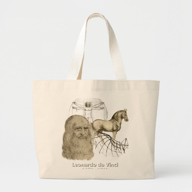 Bolsa Tote Grande Leonardo da Vinci (Frente)