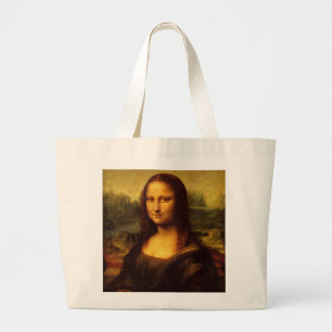 Bolsa Tote Grande Leonardo Da Vinci Mona Lisa Pintura De Arte Bela