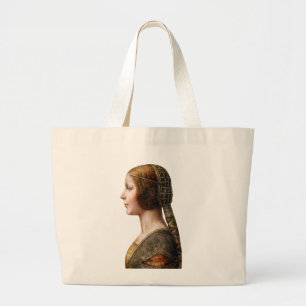 Bolsa Tote Grande Leonardo da Vinci Retrato La Bella Principessa
