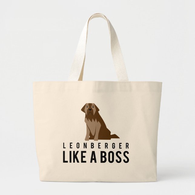 Bolsa Tote Grande Leonberger, como um chefe (Frente)