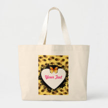 Leopardo Impresso Ouvido e Borboleta