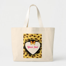 Bolsa Tote Grande Leopardo Impresso Ouvido e Borboleta
